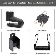 AiScrofa Candado de cable con cerradura para disco de motocicleta, candado de disco antirrobo de PVC para motocicleta y bicicleta, recordatorio de cable de advertencia en espiral de color rojo - Multicolor - Ver 7
