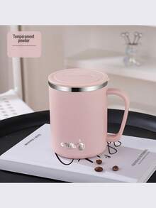 带手柄的隔热咖啡杯，不锈钢旅行杯，可重复使用的防漏冷饮杯，带盖的茶杯，适合家庭办公室使用，手柄和盖子设计，理想的礼物选择，适用于奶茶和各种饮料。 - 彩色 - 查看 15