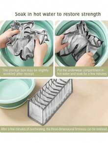 مجموعة 3 قطع صندوق حفظ الملابس الداخلية. صندوق تخزين قماشي قابل للطي متعدد الوظائف. صندوق تخزين بتقسيمات 6/7/11 متعددة الأحجام قابل للطي، صندوق تخزين للجوارب والملابس الداخلية، صندوق تخزين، سلة حائط، لوازم تخزين منزلية توفر المساحة، ديكور صندوق، ديكور المهرجان/الغرفة/المنزل/غرفة النوم، لوازم تخزين منزلية، اكسسوارات غرفة النوم، تخزين