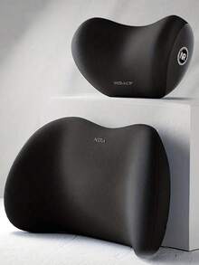 1个记忆棉汽车颈腰枕 - 舒适支撑头枕和靠背 - 驾驶员和乘客的理想之选，汽车枕头