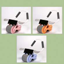 1pc Unisex Abdominal Wheel (With Mat), Self-Rebound Ab Roller With Elbow Pad, For Core Strength Training, Fat Burning, Abdominal Slimming, Fitness