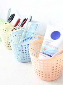 4pcs Creative Pen Holder With Circular Mesh Desktop Storage Basket, Organizer Bin - Multicolor - View 5