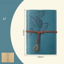 1pc 75-Page Vintage Leather Notebook, Matte Finish And Blank Pages - Hardcover Writing Journal With Metal Clasp And Spiral Binding, Halloween Gift, Christmas Gift - Multicolor - View 12