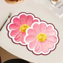 花朵印花硅胶碗碟干燥垫，吸水快干厨房台面垫，耐热咖啡杯垫 - 彩色 - 查看 18