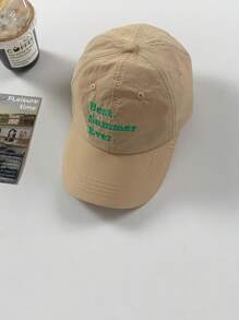 1pc Letter Embroidered Quick-Dry Flat Brim Baseball Cap, Water-Resistant Flat Brim Letter Embroidered Ins Baseball Hat For Men And Women, Sun Protection Skater Hippie Chicks Style - Baseball Cap - View 10