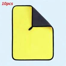 1件/3件/5件/10件高密度珊瑚绒洗车毛巾，双面加厚吸水汽车清洁布，挡风玻璃雨刷，适用于汽车修理店、酒店、餐厅清洁