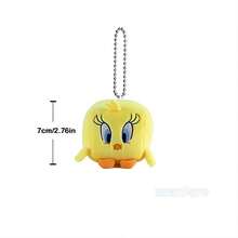 LOONEY TUNES Llavero de peluche suave y Daffy Duck de 7 cm cuadrados, juguete coleccionable lindo, regalo de cumpleaños y Navidad, accesorio para bolso - Multicolor - Ver 7