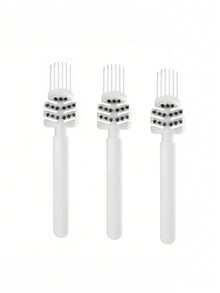 3 Peças Escova de Limpeza de Pente de Cabelo Profissional - Escova de Massagem de Ar para Limpeza de Cachos de Cabelo - Remoção Eficiente de Poeira, Leve e Design Ergonômico para Uso Doméstico e Salão, Acessórios de Barbeiro, Secador de Cabelo