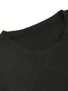 Men's Custom T-Shirt Casual Round Neck Printing 100% Cotton, Suitable For Travel/Vacation/Outdoor Camping Bigfoot - Themed T - Shirt(Mysterious Creature & Nature Scenery Graphic) - 黑色 - 查看 4