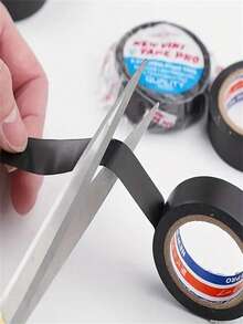 1 卷 PVC 电气绝缘胶带 - 强力粘合、耐热、耐候、防水，适用于接线、球拍握把和家用 - 黑色 - 查看 8