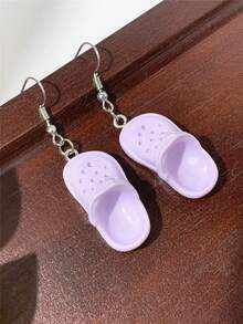 1 对逼真的卡通镂空木屐风格耳环，可爱创意耳环适合日常佩戴，男女通用 - 洞洞鞋耳環 - 查看 20