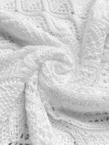 女士时尚优雅性感简约沙滩针织罩衫连衣裙，夏季