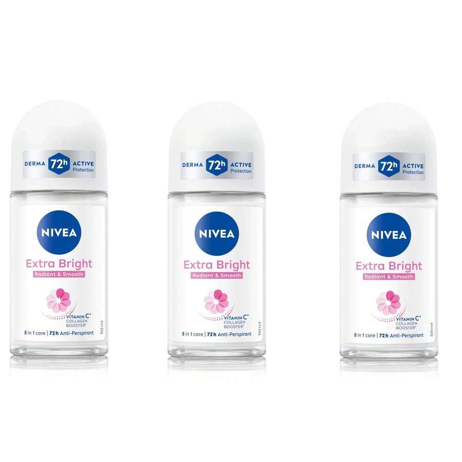 3 Pack NIVEA Extra Brightening Radiant & Smooth Roll -On 50 Ml - Multicolor - View 1