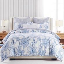 Levtex Home - Benette Comforter Set - Twin Comforter + One Standard Pillow Cases - Floral Paisley - Blue And White - Comforter (68 X 88in.) And Pillow Case (26 X 20in.) - Cotton