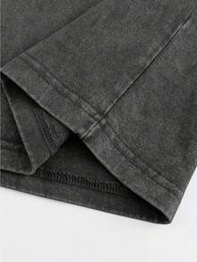 [$$$MANLIFE]Retro  SaturdayNight Wrist Graphic Washed Rock Band Shirt-Acid Washed Heavyweight Cotton, EthereaAlt-Metal Aesthetic,Dreamy& Heavy 2000sVibes, Experimental Streetwear Essential For Fans - 黑色 - 查看 5