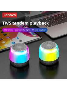 Lenovo 联想 ThinkPlus K3 Plus 蓝牙 5.2 音箱 低音炮 便携式播放器 RGB 灯音箱 防水 USB 户外音箱 中文包装 - 黑色 - 查看 9