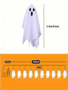 万圣节鬼灯。万圣节灯 - 恐怖装饰 - 鬼屋装饰 - 荧光万圣节物品 - 适用于鬼屋、门廊、庭院、派对装饰，带遥控器 8 种灯光模式 - 电池盒供电（不含电池）万圣节装饰灯家居装饰派对装饰万圣节装饰房间装饰万圣节花园装饰礼物仙女