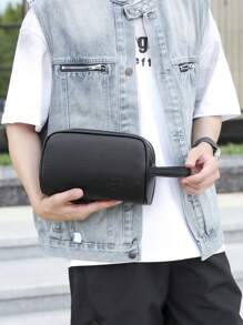 حقيبة كلاتش للرجال - محفظة سعة كبيرة لهاتف - حقيبة رجالية محمولة متعددة الاستخدامات