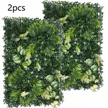 1/2片人造植物草墙板，黄杨木栅栏，仿真苔藓，适用于室内/室外花园、露台、店铺背景装饰 - 悬挂式草背景，是家居、花园、派对、婚礼装饰的理想之选 - 彩色 - 查看 15