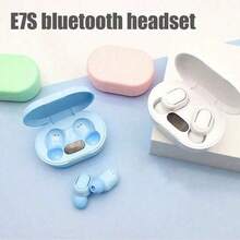 E7S TWS True Wireless Bluetooth Earbuds, HIFI Lossless Sound Quality, Sports Waterproof Earbuds, Compatible With Smartphones, With Microphone, 9D Stereo HiFi Earbuds, Wireless Earbuds Compatible With All Phones - Multicolor - View 3