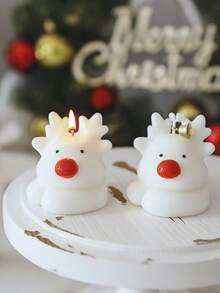 1 nến sáp đậu nành thủ công hình hươu trắng, dễ thương với hương lê Anh và hoa lan Nam Phi, thích hợp để trang trí nhà cửa, để bàn, tạo hương thơm phòng, trang trí tiệc, tuyệt vời làm quà tặng cho gia đình và bạn bè, thích hợp cho mọi mùa để tăng thêm bầu không khí, nến hình hươu, nến trang trí hương thơm, quà tặng trang trí Giáng sinh, trang trí phòng Giáng sinh, quà tặng Giáng sinh - Nhiều màu - Xem 8