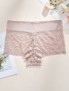 4pcs Plus Size Women's Flowery Lace High Waisted Sexy Panties - Multicolor - View 5