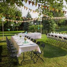 10 Pack Black Plastic Folding Chair, Indoor Outdoor Stackable Seat - 黑色 - 查看 3