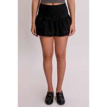 Women's Balloon Hem Mini Skirt - Q 蔚藍 - 查看 10