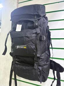 Waterproof Military Camping Trail Cargo Backpack 80 Liters - Black - View 3