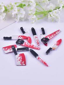 10pcs/Set Halloween Acrylic Pendant Charms For DIY Earring Necklace Jewelry Design Making