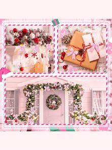 10 piezas/5 piezas - Lazos de cinta de satén rosa para decoraciones de árbol de Navidad, adorno de lazo para corona de Navidad para embalaje de regalo, decoración del hogar, cerca, chimenea, boda y fiesta