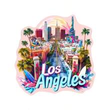 1 pieza Imán de nevera con paisaje urbano 2D - Adecuado para regalar a amigos en vacaciones, múltiples imanes de acrílico y goma blanda aplicables a puertas metálicas, refrigeradores, armarios de almacenamiento - Regalo decorativo creativo para el hogar para amantes de los viajes, graduación, aniversario, Navidad, Acción de Gracias, Imán de refrigerador