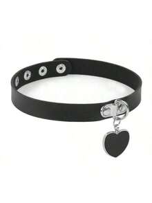 Women's Punk Leg Garter, Gothic Style Heart-Shaped Thigh Strap Accessory, Sexy Leg Decor, Hollow Heart-Themed PU Leather Suspender Belt, Suitable For Daily Wear And Music Festivals, Perfect For Carnival Season