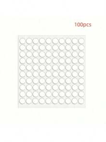 400/200/100 Pcs Clear Round Acrylic Double Sided Adhesive Stickers - Residue Free, Removable, Nano Adhesive, Ideal For Wedding Balloons, Car Decorations And Gluing Applications - White and Transparent - View 14