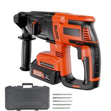 20V Brushless Cordless Hammer Drill, Lithium-Ion 1.1 Inch Rotary Hammer Driver, SDS-Plus Electric Lightweight Power Tool Kit With Battery And Charger, 4 Functions, 1200 RPM, 5300 BPM - US A Type Plug(110-127V) - View 8