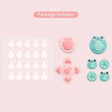 Silicone Cross DPad Button Caps Set Joystick Cover  ABXY Key Buttons Sticker Compatible With Switch/OLED Joy Con  Frog  Axolotl - Hồng + Xanh lá - Xem 6