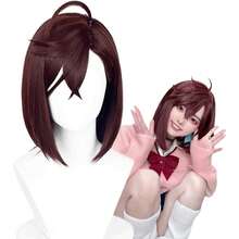 Momo Ayase Cosplay Wig Seiko Ayase Cosplay DAN DA DAN Dark Brown Wig With Bangs For Women Girls For Halloween Party (Brown)