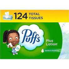 Plus Lotion Tissues, 4 Family Boxes, 124 Tissues Per Box - 124 chiếc (Gói 1 chiếc) - Xem 12