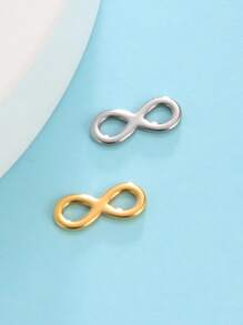 Set de 5 piezas/paquete de mini colgantes de acero inoxidable con diseños de cruz, corazón, estrella y lazo, elementos versátiles, minimalistas y de moda, accesorios hechos a mano DIY adecuados para collares, pulseras, aretes, accesorios para el cabello y dijes para bolsos