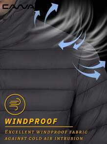 Cavva 男士轻便保暖连帽羽绒服，防水防风，冬季保暖外套，适合徒步、露营、跑步等活动，抓绒材质