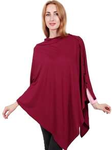 哺乳罩 - 多用途 - 哺乳毯 - 带纽扣的斗篷式 - 弹性婴儿汽车安全座椅罩 - 哺乳围巾 - 彩色 - 查看 17