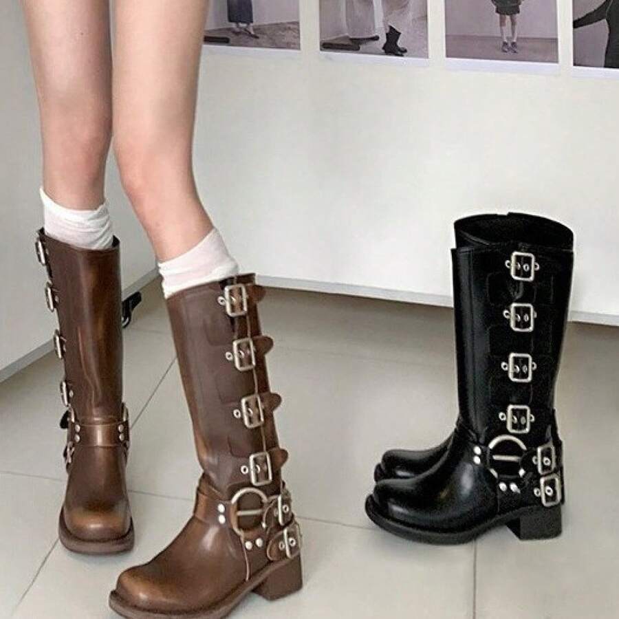 Motorcycle Boots - Black Single - View 1