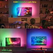 1 pieza Tira de luz LED RGB para monitor de juegos, iluminación ambiental alimentada por USB, apta para pantallas de computadora y TV de 24/32 pulgadas, adecuada para películas, juegos, música y uso en la oficina - USB - Ver 10