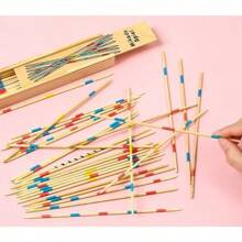 1 件木制拾棒游戏，多人桌面玩具，经典木制拾棒游戏，适合情侣、猫、男士、女士，互动派对游戏，生日/节日礼物 - 黑白盒子 - 查看 7