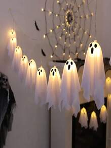 3 Meter Halloween Geist Eiszapfen Dekorations Lichterkette, geeignet für Spukhaus, Veranda, Garten und Party Dekoration, 8 Beleuchtungsmodi - batteriebetrieben (Batterien nicht enthalten) Halloween Dekolicht Heim Dekoration Party Dekoration Halloween Dekoration Raum Dekoration Halloween Garten Dekoration als Geschenk Fairy