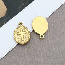 2 件不锈钢金色十字架吊坠，十字架吊坠，适用于 DIY 手链项链耳环链珠宝制作配件 - 金色 - 查看 20