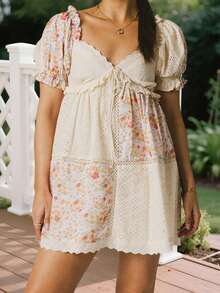 Get Ready To Slay In Style With Our Ruffle Trim Tie Waist Dress - Perfect For Summer