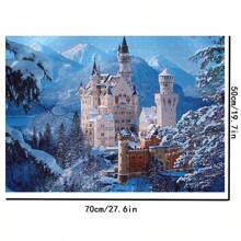 1000 片成人拼图，70x50 厘米拼图墙面艺术装饰，适用于家庭和办公室，伦敦城镇、白金汉宫、新天鹅堡、动物世界、巨型海龟、热气球、国家公园旅行海报风景拼图