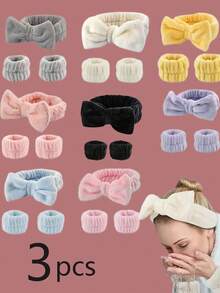 3/2 pezzi Fascia per capelli morbida e colorata, fascia per spa riutilizzabile e fascia per polso, fascia con fiocco, set di fascia per capelli e fascia per polso, fascia per trucco e fascia per lavare il viso, fascia assorbente e fascia per polso, fascia morbida, fascia per yoga, fascia per trucco facciale elastica regolabile, fascia sportiva per yoga, per donne per lavare e impermeabilizzare, regalo per le vacanze, accessori per capelli, strumenti per capelli, accessori per capelli ricci, accessori per capelli, autunno, accessori per capelli, strumenti per capelli, accessori per capelli, accessori, accessori di bellezza, regali, viaggi, regali per donne, accessori per capelli, regalini di Natale