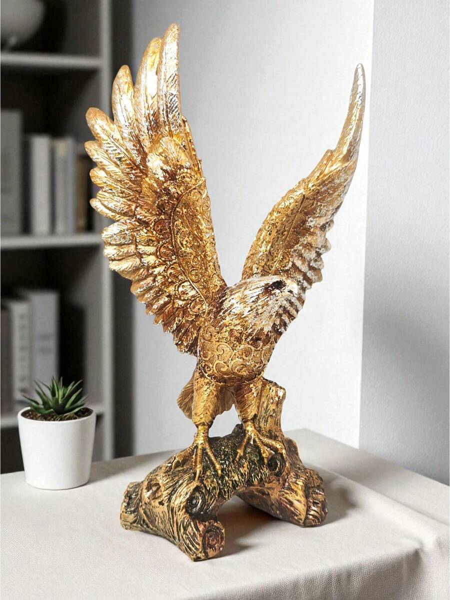 Eagle Ornament (Resin 23cm) - Golden (23 Cm) - View 1